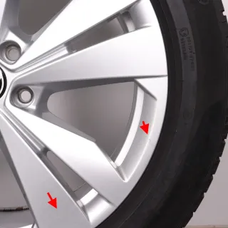 Winterräder 19 Zoll VW ID.4 & ID.5 Original Felgen Loen 11A071499 Winterreifen DOT23 5mm & 4,5-5mm 235/55R19 & 255/50R19 Pirelli Scorpion Winter silber 5x112 - Bild 3
