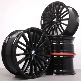 Alufelgen 19 Zoll BMW 5er G30 G31 Original Felgen Felgensatz Styling 635 V-Speiche schwarz glänzend 8x19ET30 & 9x19ET44 5x112 66,6mm NEU DEMO - Bild 1