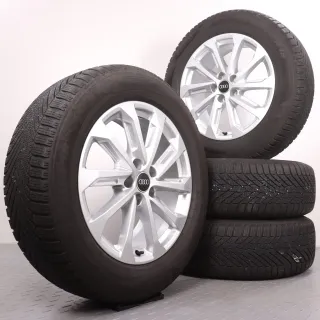 Winterräder 18 Zoll Audi Q5 GU Original Felgen 8MA601025Q Winterreifen DOT24 2x 5mm / 2x 6-6,5mm 235/60R18 107H XL R0 Pirelli Scorpion Winter 2 10-Speichen silber 7x18ET34 5x112 - Bild 1