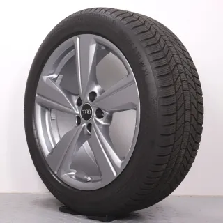 Winterräder 19 Zoll Audi A6 C9 Original Felgen 4P0601025G Winterreifen DOT25 8,5mm 245/45R19 102W XL R01 Continental Winter Contact TS870P Alufelgen 5-Arm Platingrau RDK - Bild 6
