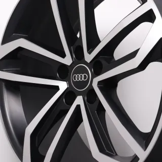 Alufelgen 19 Zoll Audi A4 S4 8W B9 Original Felgen Felgensatz 5-Arm-Sidus 8W0071499 schwarz glanzgedreht 8,5x19ET40 5x112 66,6mm NEU - Bild 7
