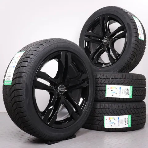 Background image for Winterräder 18 Zoll Audi A4 8W B9 Allroad Original Felgen 8W9601025B Winterreifen 245/45R18 100V XL Goodride SW608 5 Paralellspeichen Design Schwarz 7,5x18ET29