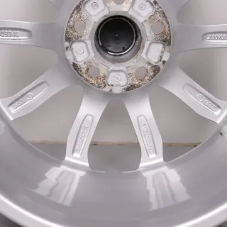 1x Alufelge 18 Zoll Audi A4 S4 8W B9 Original Einzelfelge Ersatzfelge 10-Speichen-V-Design 8W0601025ED silber 7,5x18ET39 5x112 66,6mm - Bild 6