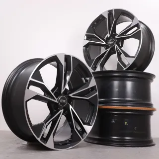 Alufelgen 20 Zoll Audi A5 / S5 F5 8W Original Felgen Felgensatz 5-Doppelspeichen-Polygon-Design 8W0601025EQ Anthrazitschwarz glanzgedreht 9x20ET34 5x112 66,6mm NEU - Bild 1