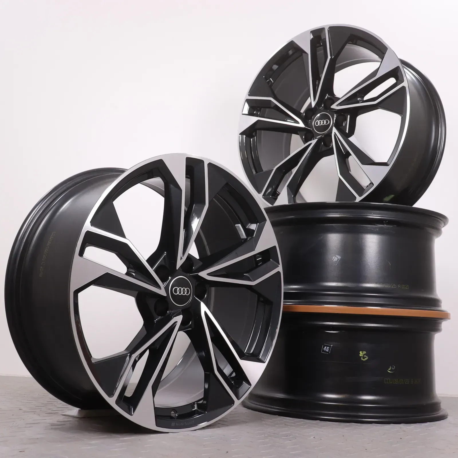 Alufelgen 20 Zoll Audi A5 / S5 F5 8W Original Felgen Felgensatz 5-Doppelspeichen-Polygon-Design 8W0601025EQ Anthrazitschwarz glanzgedreht 9x20ET34 5x112 66,6mm NEU - Bild 1