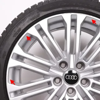 Winterräder 18 Zoll Audi A5 S5 F5 8W Original Felgen 8W0601025EE Winterreifen DOT22&23 245/40R18 97V XL AO Goodyear Ultragrip Performance GEN-1 Silber 8x18ET31 - Bild 3