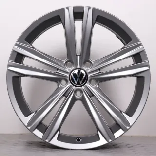Alufelgen 18 Zoll VW Arteon 3H Original Felgen Felgensatz Sebring 3G8601025N Galvanograu 8x18ET40 5x112 57,1 - Bild 3