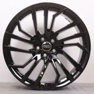 Alufelgen 20 Zoll Audi RS4 8W B9 & RS5 F5 8W Original Felgen Felgensatz 5-Segmentspeichen-Evo-Design 8W0601025FT schwarz glanz 9x20ET22 5x112 66,6mm - Bild 6