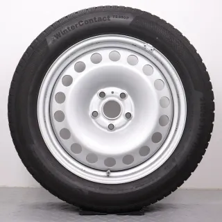 VW Caddy SK 17 Zoll Winterräder Original Stahlfelgen Reifen 215/55R17 98H XL DOT21 2x6-6,5mm / 2x 7mm RDK Satz - Bild 3