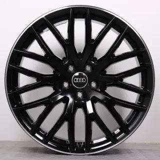Alufelgen 20 Zoll Audi Q7 SQ7 4M Original Felgen Felgensatz 10-Y-Speichen 4M0601025DR schwarz glanzgedreht 9x20ET28 5x112 66,6mm NEU DEMO - Bild 6