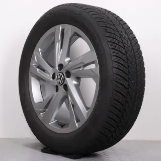 Winterräder 17 Zoll VW Taigo CS & T-Cross C1 Original Felgen Valencia 2G7601025E Winterreifen 205/55R17 91H Vredestein Wintrac Pro Valencia galvanograu 6,5x17ET39 5x100 Alufelgen - Bild 6