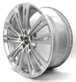 1x Alufelge 20 Zoll Audi A8 S8 4N D5 Original Einzelfelge Ersatzfelge 10-Parallelspeichen-Design 4N0601025Q Silber 9x20ET40 5x112 66,6mm - Bild 2