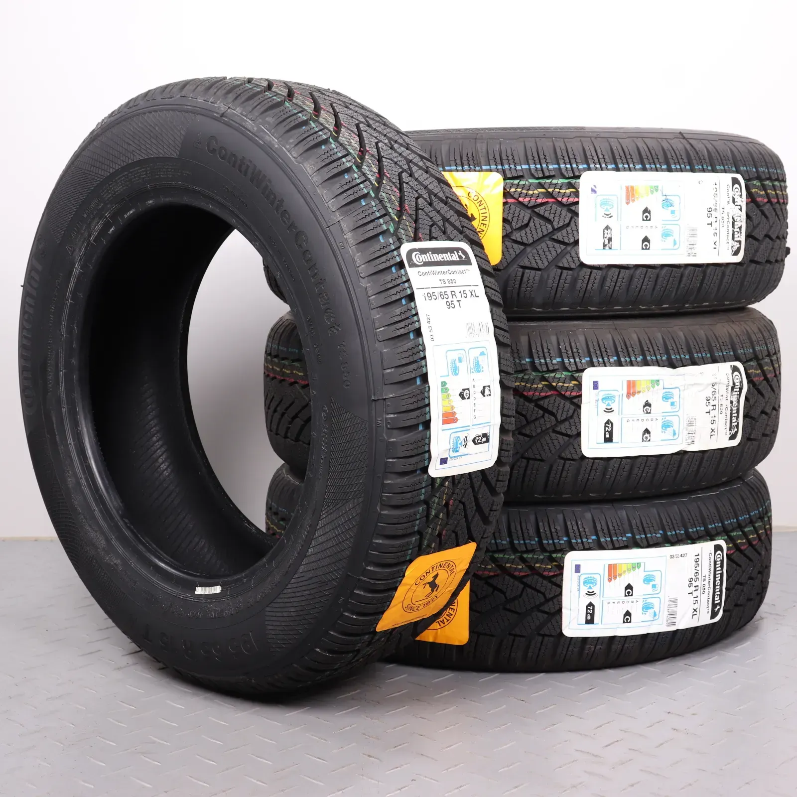 4x Winterreifen Continental Winter Contact TS850 195/65R15 95T XL DOT20 volles Profil -> ungefahren NEU DEMO - Bild 1