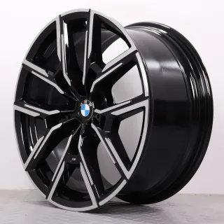 Alufelgen 19 Zoll BMW i4 G26 & 4er Gran Coupe G26 Original Felgen Felgensatz Styling 859M Y-Speiche 8747304 & 8747305 schwarz glanzgedreht 8,5x19ET35 & 9x19ET42 NEU AUFBEREITET - Bild 8