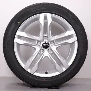 Winterräder 18 Zoll Audi A4 8W B9 Allroad Original Felgen 8W9601025B Winterreifen 245/45R18 100V XL Goodride SW608 5 Paralellspeichen Design Silber 7,5x18ET29 - Bild 5