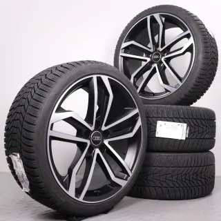 Winterräder 19 Zoll Audi A4 S4 8W B9 Original Felgen Sidus 8W0071499 Winterreifen Hankook Winter i*cept EVO3 245/35R19 93W XL 5-Arm-Sidus-Design schwarz glanzgedreht NEU - Bild 1