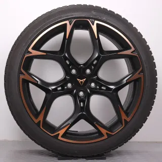 Winterräder 20 Zoll Cupra Formentor VZ5 Original Felgen 5FF601025M Winterreifen 255/35R20 97W XL Continental Winter Contact TS850P schwarz kupfer 8,5x20ET40 5x112 Alufelgen - Bild 5