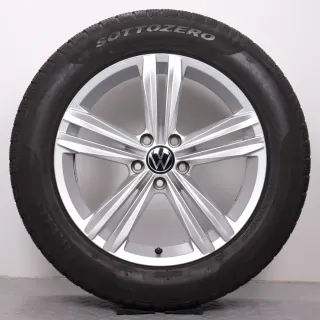 Winterräder 18 Zoll VW Tiguan II & Allspace Original Felgen Sebring 5NA601025M Winterreifen 235/55R18 104H XL AO Pirelli Sottozero Winter 210 Serie 2 DOT23 7,5-8mm - Bild 3