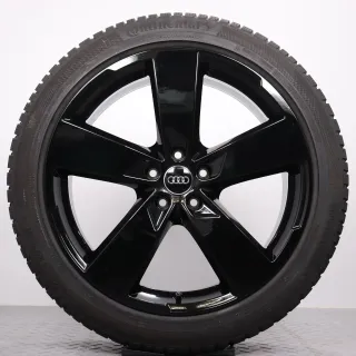 Winterräder 20 Zoll Audi A6 S6 4K C8 Original Felgen schwarz glanz 4K0601025K Winterreifen 8mm DOT22 255/40R20 101W XL AO Continental Winter Contact TS 850 P - Bild 3