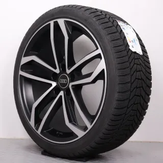 Winterräder 19 Zoll Audi A4 S4 8W B9 Original Felgen Sidus 8W0071499 Winterreifen Hankook Winter i*cept EVO3 245/35R19 93W XL 5-Arm-Sidus-Design schwarz glanzgedreht NEU - Bild 6