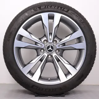 Winterräder 18 Zoll Mercedes C-Klasse W205 S205 C205 A205 Original Felgen A2054012802 & A2054012902 Reifen Michelin 5-5,5 225/45R18 & 245/40R18 RDK - Bild 6