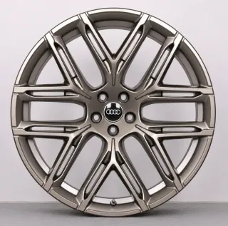 Alufelgen 23 Zoll Audi Q8 SQ8 RSQ8 Original Felgen Felgensatz 6-Y-Doppelspeichen RS 4M8601025BK Neodymgold matt 10,5x23ET18 5x112 66,6mm NEUWERTIG - Bild 2