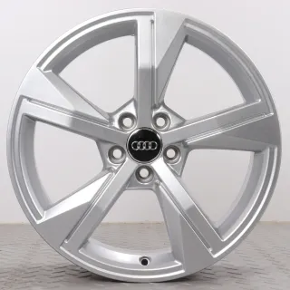 Alufelgen 17 Zoll Audi A1 GB Original Felgen Felgensatz 5-Arm-Stern-Design 82A601025G Silber 7.5x17ET46 5x100 57,1mm - Bild 2