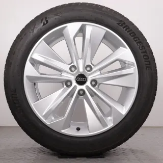 Winterräder 20 Zoll Audi Q6 / SQ6 e-tron GF Original Felgen 85H601025BP & 85H601025BQ Winterreifen 7-7,5mm & 6,5-7mm DOT25 255/50R20 & 285/45R20 5-Doppelarm-Falx silber - Bild 5