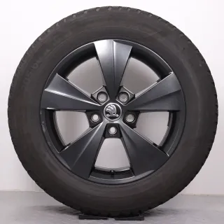 Winterräder 16 Zoll Skoda Octavia IV NX Original Felgen Velorum 5E3601025AA Winterreifen DOT21&23 205/60R16 92H Semperit Speed-Grip 5 6,5x16ET46 - Bild 5