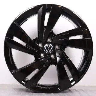 Alufelgen 20 Zoll VW Touareg III CR Original Felgen Felgensatz Nevada 760601025AA schwarz 9x20ET33 5x112 66,6mm NEU DEMO - Bild 2