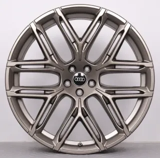 Alufelgen 23 Zoll Audi Q8 SQ8 RSQ8 Original Felgen Felgensatz 6-Y-Doppelspeichen RS 4M8601025BK Neodymgold matt 10,5x23ET18 5x112 66,6mm NEUWERTIG - Bild 5