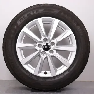 Winterräder 16 Zoll Audi A1 CityCarver / Allstreet Original Felgen 82A601025C Winterreifen DOT24 7,5-8mm 205/60R16 92H AO Michelin Alpin 5 10-Speichen Design silber 6,5x16ET40 - Bild 2