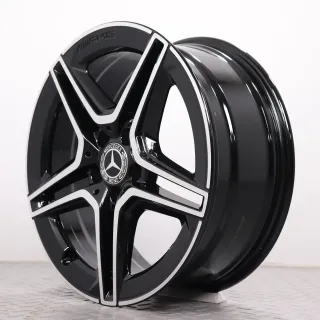 1x Alufelge 18 Zoll Mercedes-AMG A-Klasse V177 W177 B-Klasse W247 CLA-Klasse C118 X118 Original Einzelfelge Ersatzfelge AMG 5-Doppelspeichen A1774011500 schwarz glanzgedreht 5x112 - Bild 2