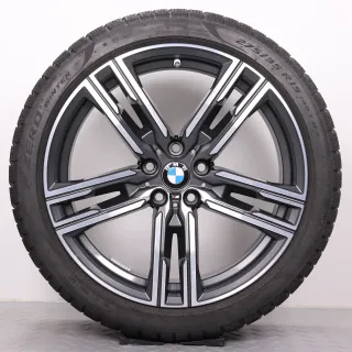 Winterräder 19 Zoll BMW 8er G14 G15 G16 5er G30 G31 Original Felgen 8090019 & 8090020 Winterreifen 245/40R19 & 275/35R19 XL * RSC Pirelli P Zero Winter Styling 727M Doppelspeiche - Bild 3