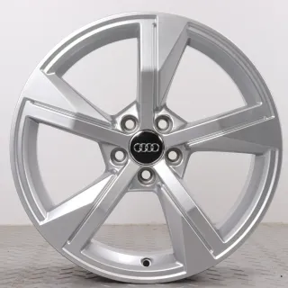 Alufelgen 17 Zoll Audi A1 GB Original Felgen Felgensatz 5-Arm-Stern-Design 82A601025G Silber 7.5x17ET46 5x100 57,1mm - Bild 5
