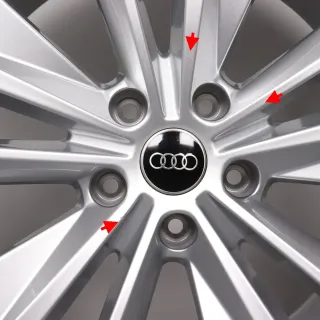Winterräder 20 Zoll Audi Q6 / SQ6 e-tron GF Original Felgen 85H601025BP & 85H601025BQ Winterreifen 7-7,5mm & 6,5-7mm DOT25 255/50R20 & 285/45R20 5-Doppelarm-Falx silber - Bild 6