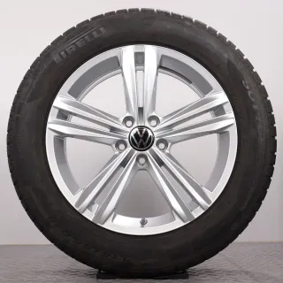 Winterräder 18 Zoll VW Tiguan II & Allspace Original Felgen Sebring 5NA601025M Winterreifen 235/55R18 104H XL AO Pirelli Sottozero Winter 210 Serie 2 4&5mm DOT2721 - Bild 2