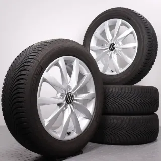 Winterräder 17 Zoll VW T-Roc A1 Original Felgen Dijon 5G0601025K Winterreifen DOT23 6,5-7mm & 7,5mm 215/55R17 94V AO Michelin Alpin 5 - Bild 1