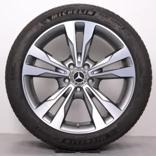Winterräder 18 Zoll Mercedes C-Klasse W205 S205 C205 A205 Original Felgen A2054012802 & A2054012902 Reifen Michelin 5-5,5 225/45R18 & 245/40R18 RDK - Bild 9