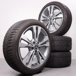 Winterräder 18 Zoll Mercedes C-Klasse W205 S205 C205 A205 Original Felgen A2054012802 & A2054012902 Reifen 6,5mm Pirelli Sottozero 3 225/45R18 & 245/40R18 RDK - Bild 1