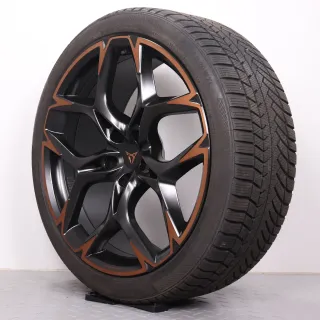 Winterräder 20 Zoll Cupra Formentor VZ5 Original Felgen 5FF601025M Winterreifen 255/35R20 97W XL Continental Winter Contact TS850P schwarz kupfer 8,5x20ET40 5x112 Alufelgen - Bild 8