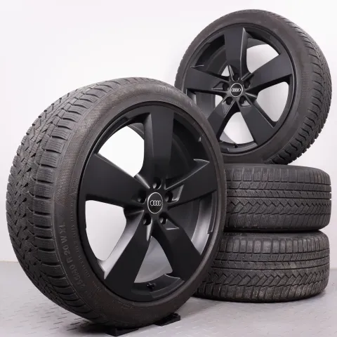 Background image for Winterräder 20 Zoll Audi A6 S6 4K C8 Original Felgen 4K0601025K Winterreifen 6,5-7,5mm DOT21&22 255/40R20 101W XL AO Continental Winter Contact TS 850 P 5-Arm Design