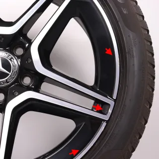 Winterräder 18 Zoll Mercedes-Benz A-Klasse W177 V177 CLA-Klasse C118 X118 B-Klasse W247 Original Felgen A1774011500 Winterreifen 6mm DOT18 225/45R18 91H Pirelli MO - Bild 3