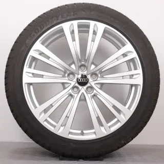 Winterräder 20 Zoll Audi A8 S8 4N D5 Original Felgen 4N0601025Q Winterreifen 6,5mm DOT24 265/40R20 104V XL AO Goodyear Ultragrip Performance GEN-1 Silber 9x20ET40 RDK - Bild 2