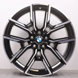 Alufelgen 19 Zoll BMW i4 G26 & 4er Gran Coupe G26 Original Felgen Felgensatz Styling 859M Y-Speiche 8747304 & 8747305 schwarz glanzgedreht 8,5x19ET35 & 9x19ET42 - Bild 8