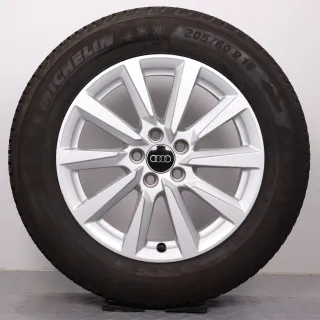 Winterräder 16 Zoll Audi A1 CityCarver / Allstreet Original Felgen 82A601025C Winterreifen DOT22 2x 6,5mm / 2x 7-7,5mm 205/60R16 92H AO Michelin Alpin 5 silber 6,5x16ET40 - Bild 5