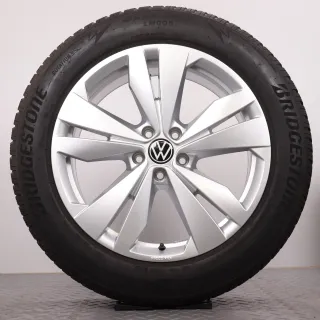 Winterräder 19 Zoll VW ID.4 & ID.5 Original Felgen Loen 11A071499 Winterreifen DOT23 6,5-7mm & 5,5mm 235/55R19 & 255/50R19 Bridgestone Blizzak LM005 silber 5x112 - Bild 3