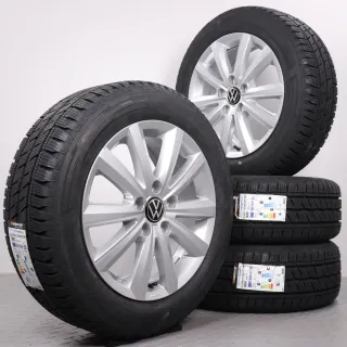 Winterräder 17 Zoll VW T5 T6 T6.1 Original Felgen Merano 7E0071497A Winterreifen 215/60R17 109/107T Hankook RW12 i*cept LV 7x17ET56 5x120 NEU - Bild 1