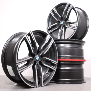 Alufelgen 19 Zoll BMW 8er G14 G15 G16 Original Felgen Felgensatz Styling 727M Doppelspeiche 8090019 & 8090020 orbitgrey glanzgedreht 8x19ET26 & 9x19ET415x112 66,6mm - Bild 1