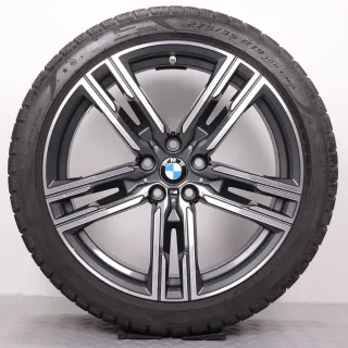 Winterräder 19 Zoll BMW 8er G14 G15 G16 5er G30 G31 Original Felgen 8090019 & 8090020 Winterreifen 245/40R19 & 275/35R19 XL * RSC Pirelli P Zero Winter Styling 727M Doppelspeiche - Bild 5